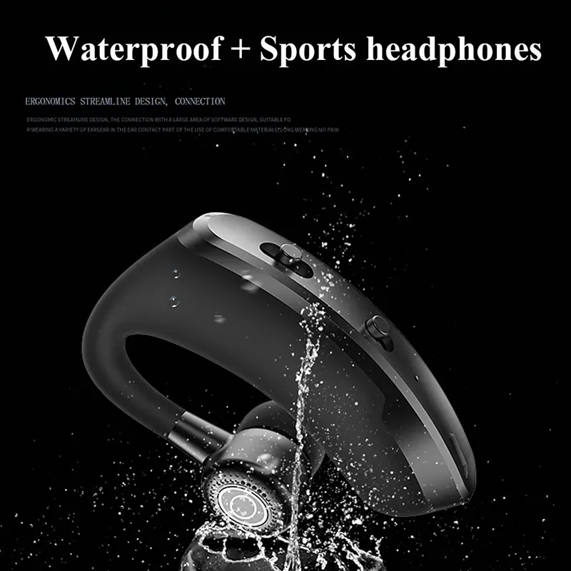NEW V9 Bluetooth Earphone Long Standby Business Headphone HD Call Bluetooth Wireless Earbuds With MIC For iphone samsung Huawei