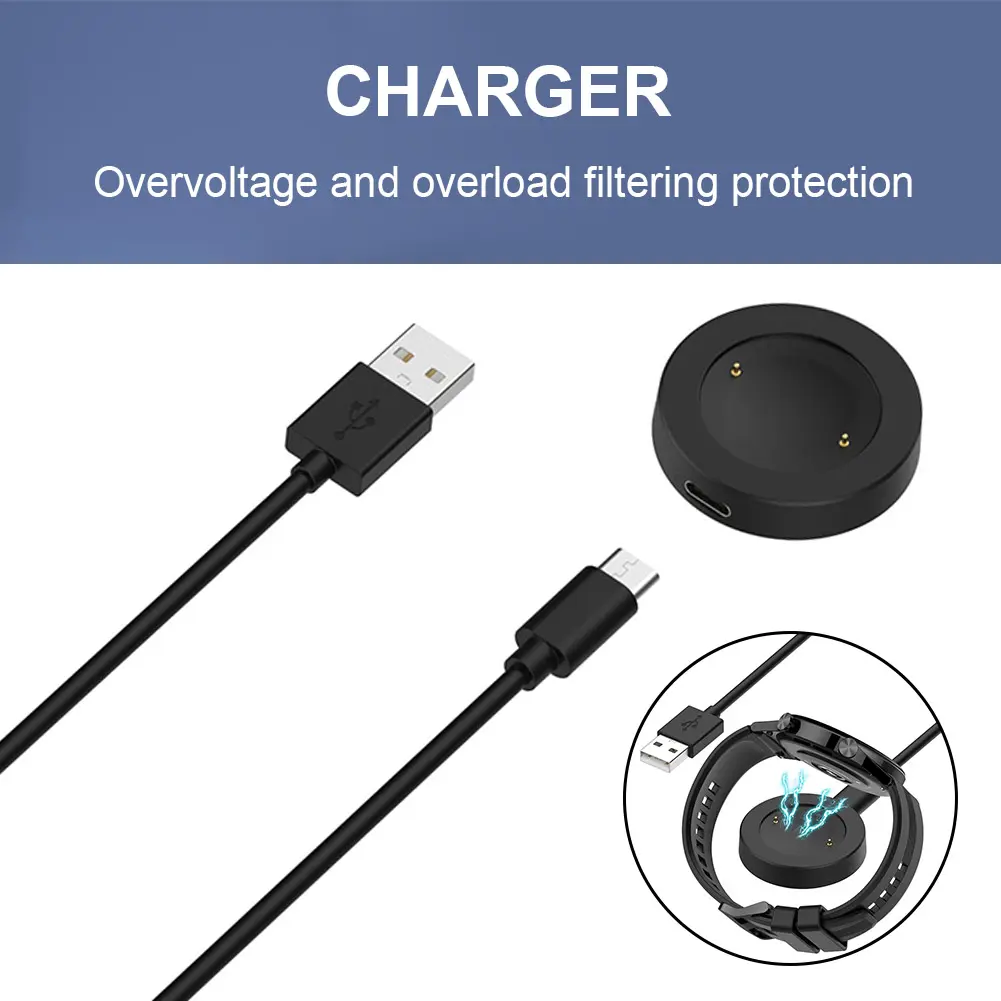 Magnetic Charger Dock 1m USB Charging Cradle Replacement Charger Charging Cradle Dock for Honor Watch 4/GS4/GS3