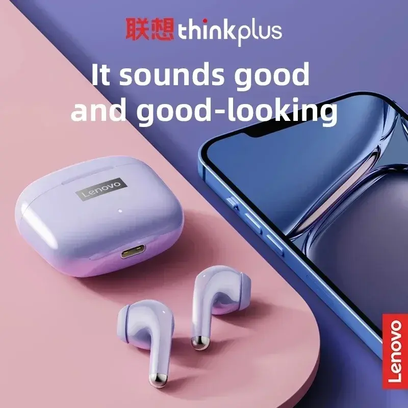 Original Lenovo Thinkplus LivePods LP40pro TWS Semi-in-ear Ergonomic 5.1 Bluetooth Earphone Wireless Stereo Music Calls Headset