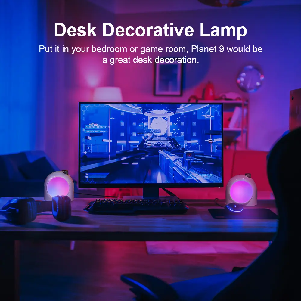 Divoom Planet-9 Night Light Lamp RGB LED Light with Programmable Effects Decorative Gifts Neon Light Atmosphere Bedside Lamp