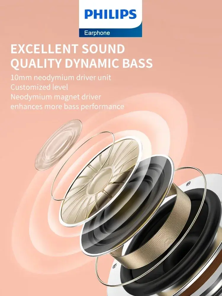 Official Original Philips TAT1209 Earphone Real Wireless Bluetooth 5.3 Earbuds HiFi HD Call Headphones Touch Control Long Life