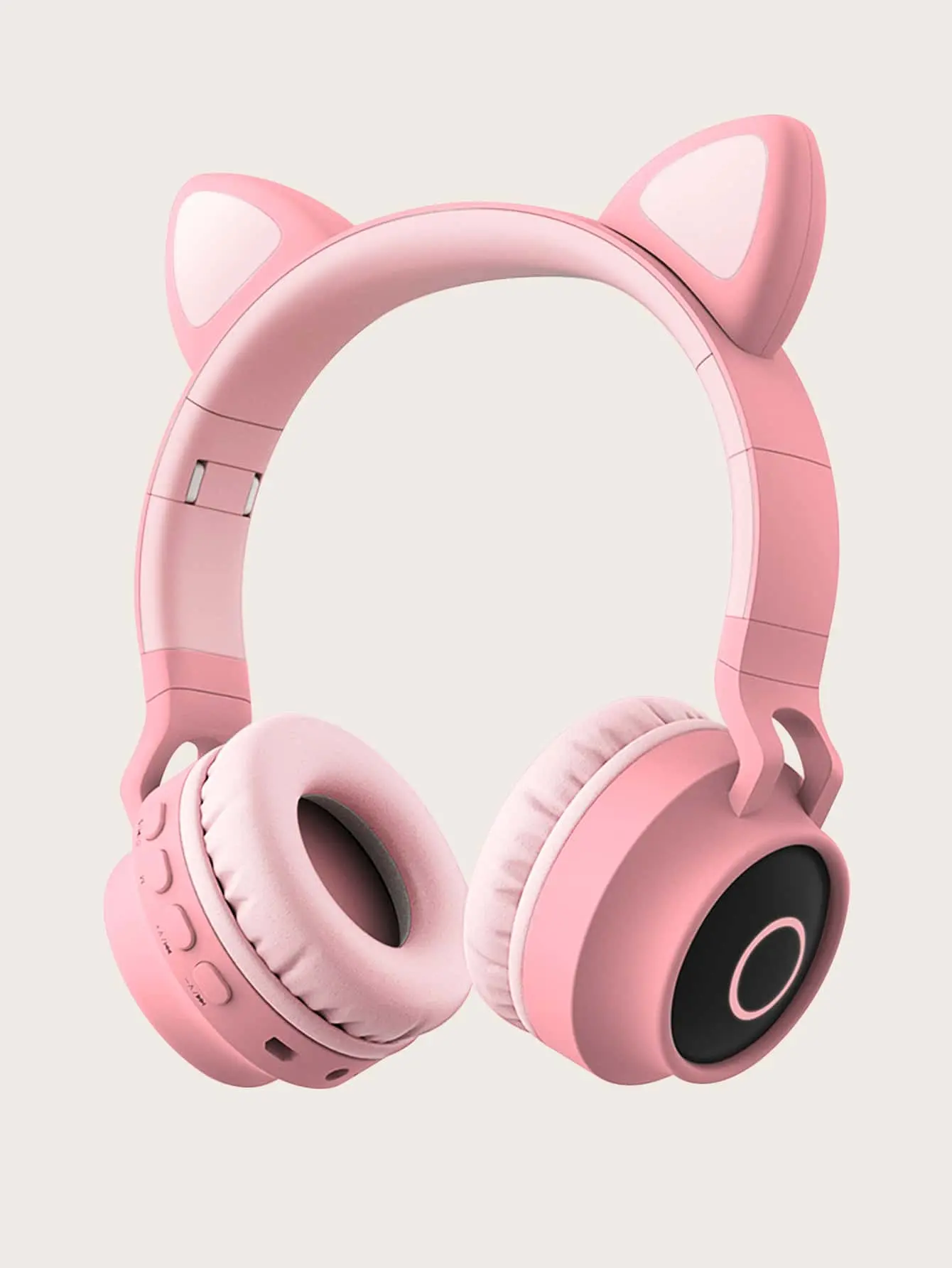 H12 Pink Cute Cat Ears Wireless Headphone Bluetooth compatible Headset Stereo Foldable Earphone with Microphone Music Girl Gift