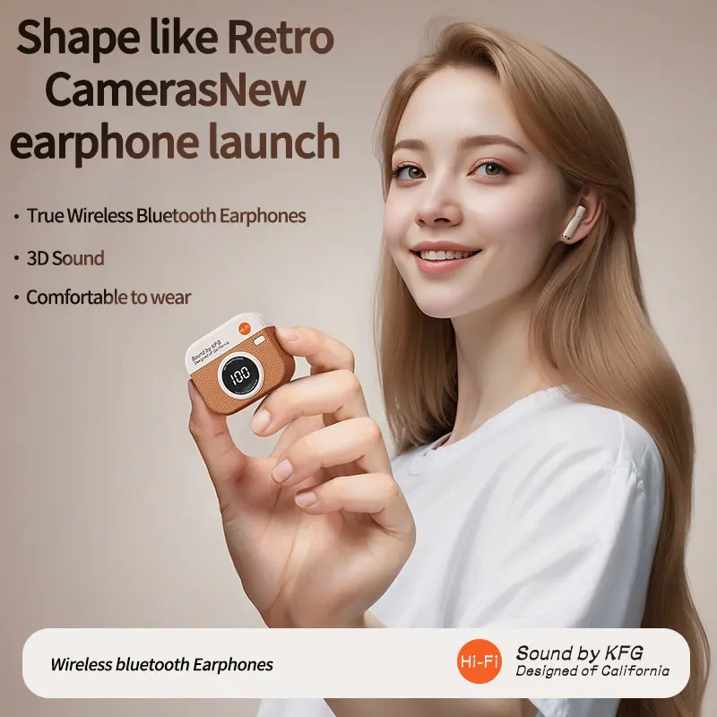 Wireless Bluetooth Earphones Stereo Headphone In-Ear HiFi Earbud Hands Free Headset Waterproof Earpieces Sport Earbuds For Phone