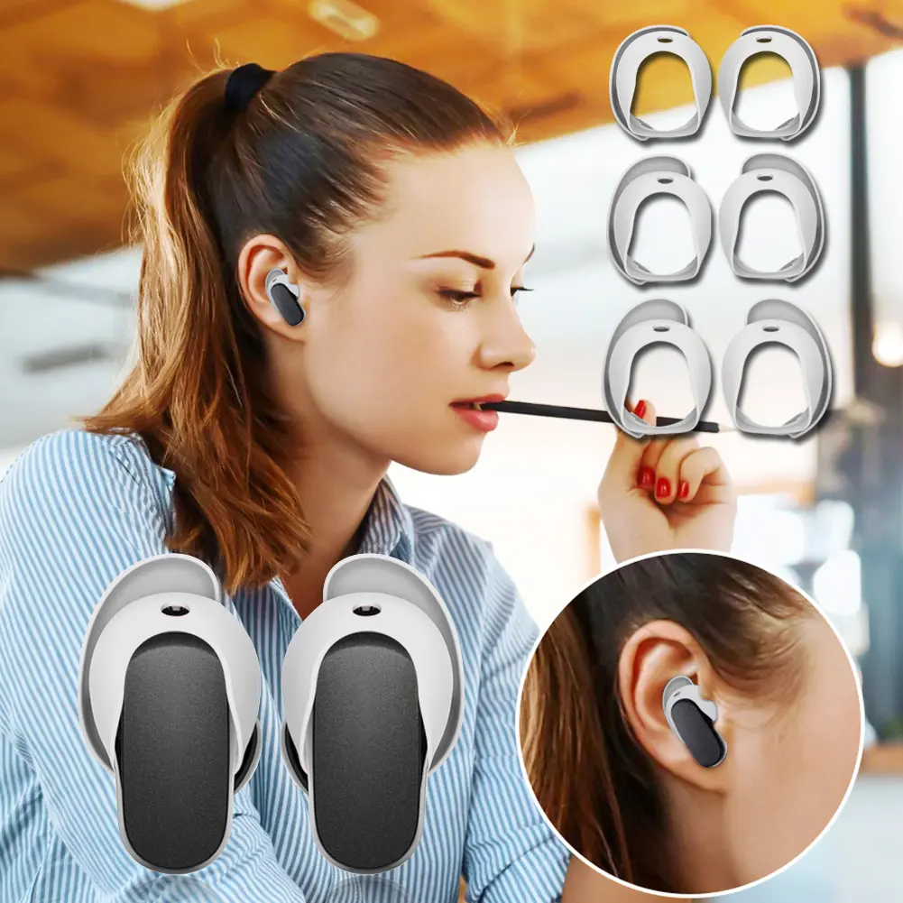 3-6Pairs Replacement Earbuds Cover for Bose QuietComfort Earbuds II / Ultra Earbuds Silicone Dustproof Earphone Earbuds Ear Tips