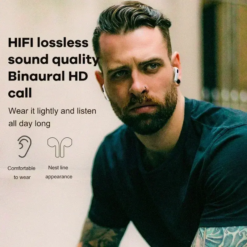 New TWS Wireless Headphones with Mic Fone Bluetooth Earphones Sport Earbuds Running Pro6 Headset for all smartphones