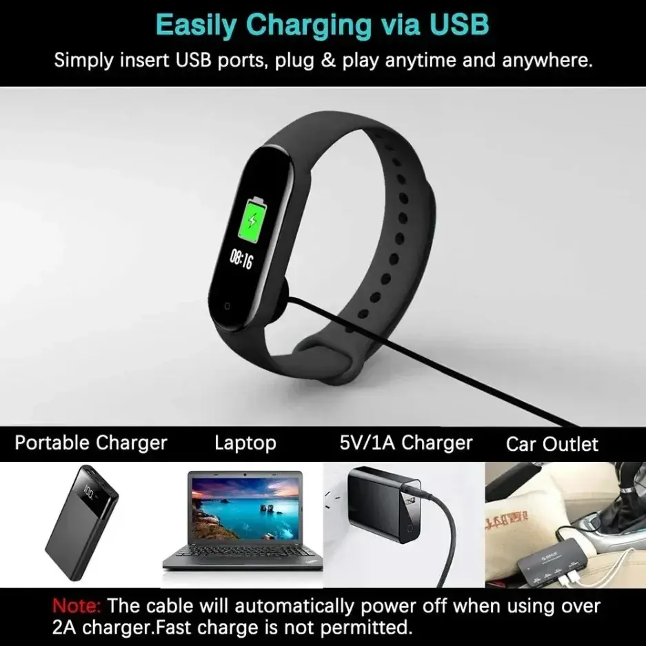 Magnetic Charger For Xiaomi Mi Band 8 7 6 5 4 3 USB Charging Cable for MiBand 2 Charging Cable Wire for Smart Bracelet Chargers