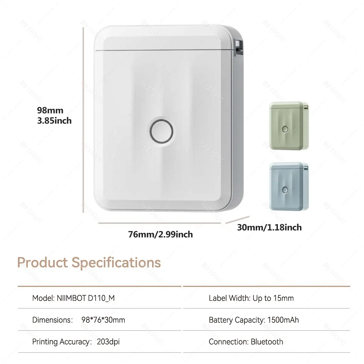 Niimbot D110 Upgraded Version D110M Mini Portable Thermal Printer Inkless Self-Adhesive Label Maker For Stickers Labeller