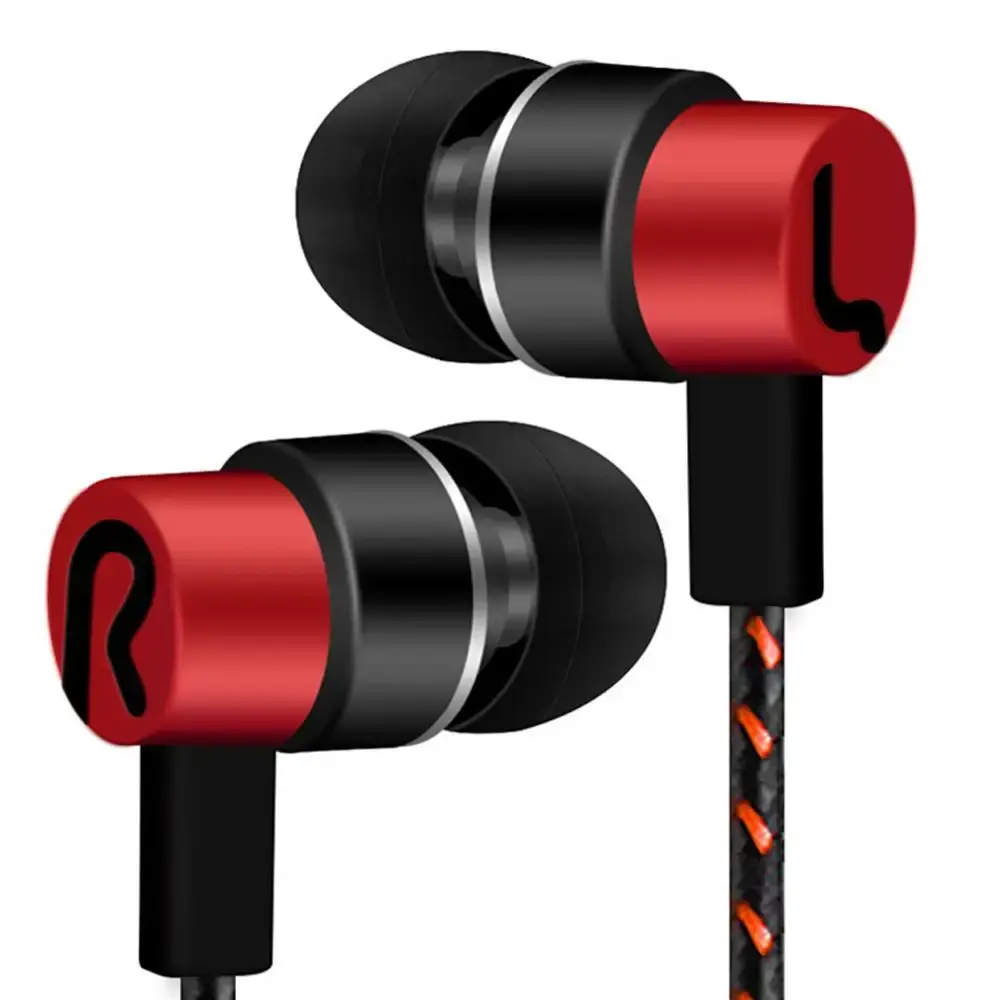 Universal In-Ear Wired Earphone Noise Reduction Stereo Earphones Noodles Style Sport Headset For Samsung Huawei Headphones