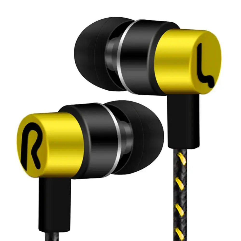 Universal In-Ear Wired Earphone Noise Reduction Stereo Earphones Noodles Style Sport Headset For Samsung Huawei Headphones