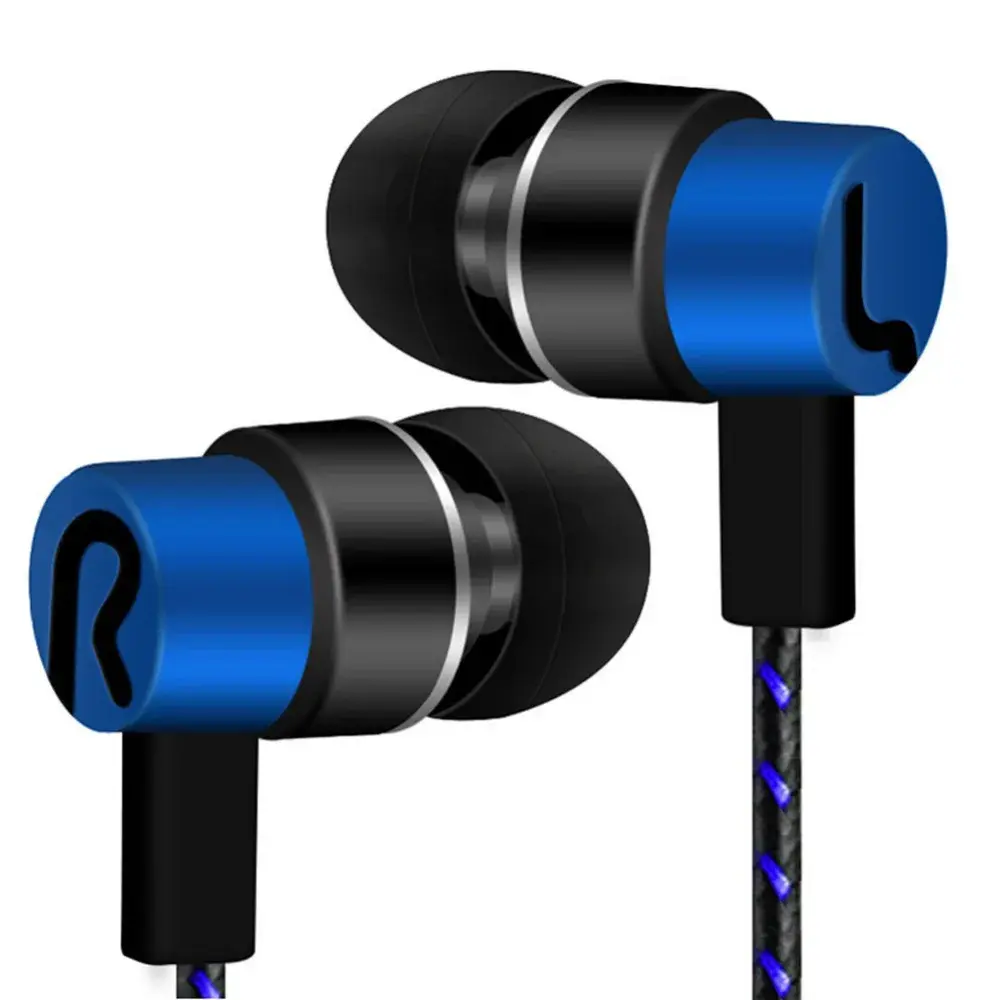 Universal In-Ear Wired Earphone Noise Reduction Stereo Earphones Noodles Style Sport Headset For Samsung Huawei Headphones