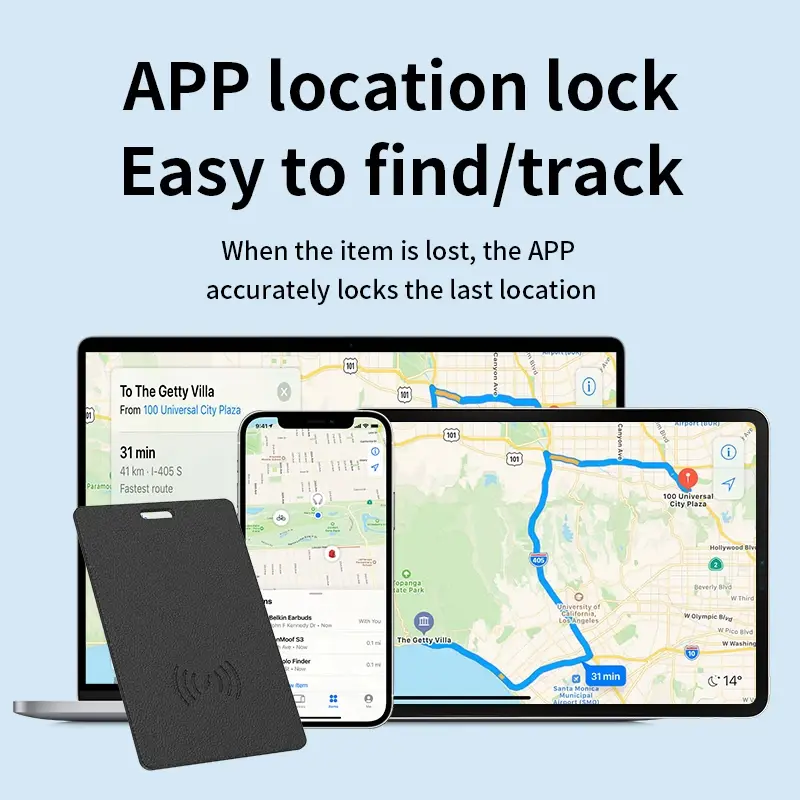 GPS Locator Bluetooth Anti Loss GPS Tracking Card for Find My APP IOS Smart Mini Tag Luggage Key Finder Wallet Phone Tracker