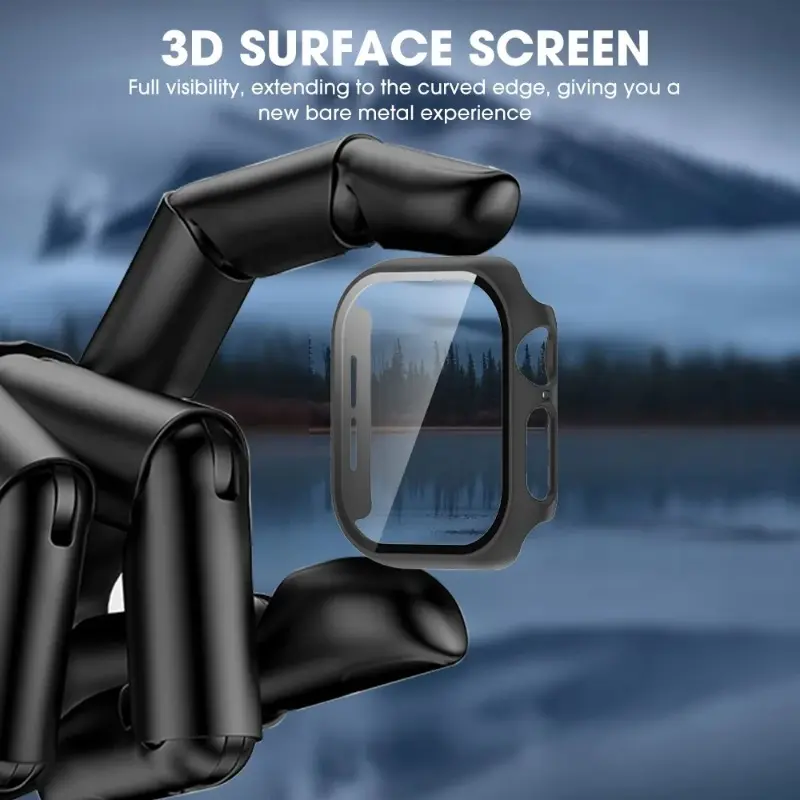 Full Cover PC Hard Case with Tempered Glass Flim Screen Protective for Apple Watch Series 10 42mm 46mm Smartwatch Accessories
