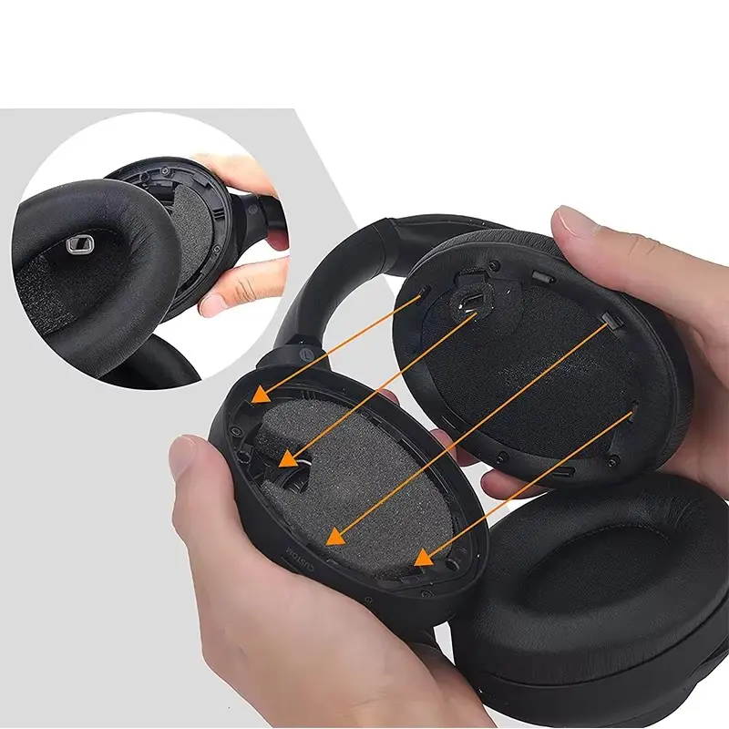 Replacement Ear pads for Sony WH-1000XM4 Headphones Memory Foam Ear Cushions High Quality Earpads headset Leather case Earmuff
