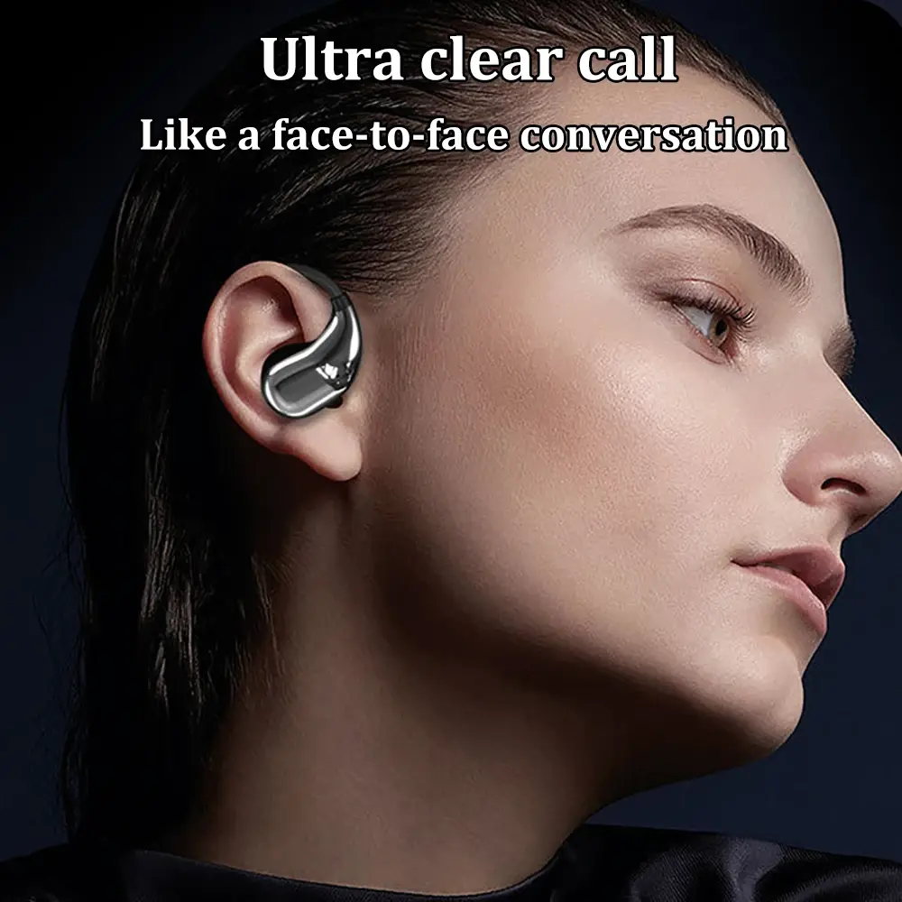 Bluetooth 5.4 Headphones Ear Hook Wireless Earphones HiFi Stereo Sports Gaming Headsets LED Touch Control Earbuds for Xiaomi