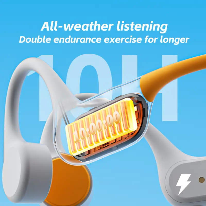 POLVCDG Bone Conduction Bluetooth Earphones 32GB Memory Golf Earphones IPX8 Waterproof Silicone Swimming Earphones