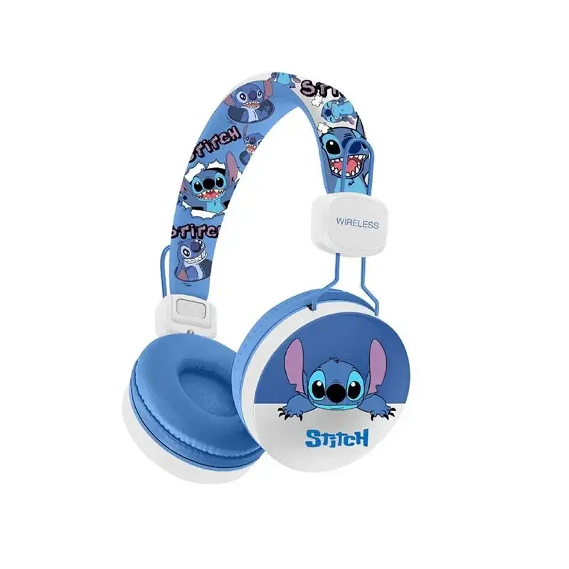 Disney Lilo & Stitch Headphones Bluetooth Wireless Earbuds HIFI Stereo Sound Headsets for Spider Man Kids Anime Cartoon MF601