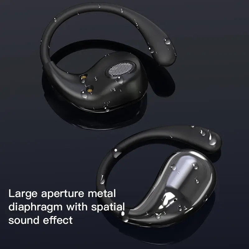 Bluetooth 5.4 OWS Earhook Earphones Low Latency Sport Headset HiFi Stereo Noise Reduction Earbud For Cell Phone Gaming Computer