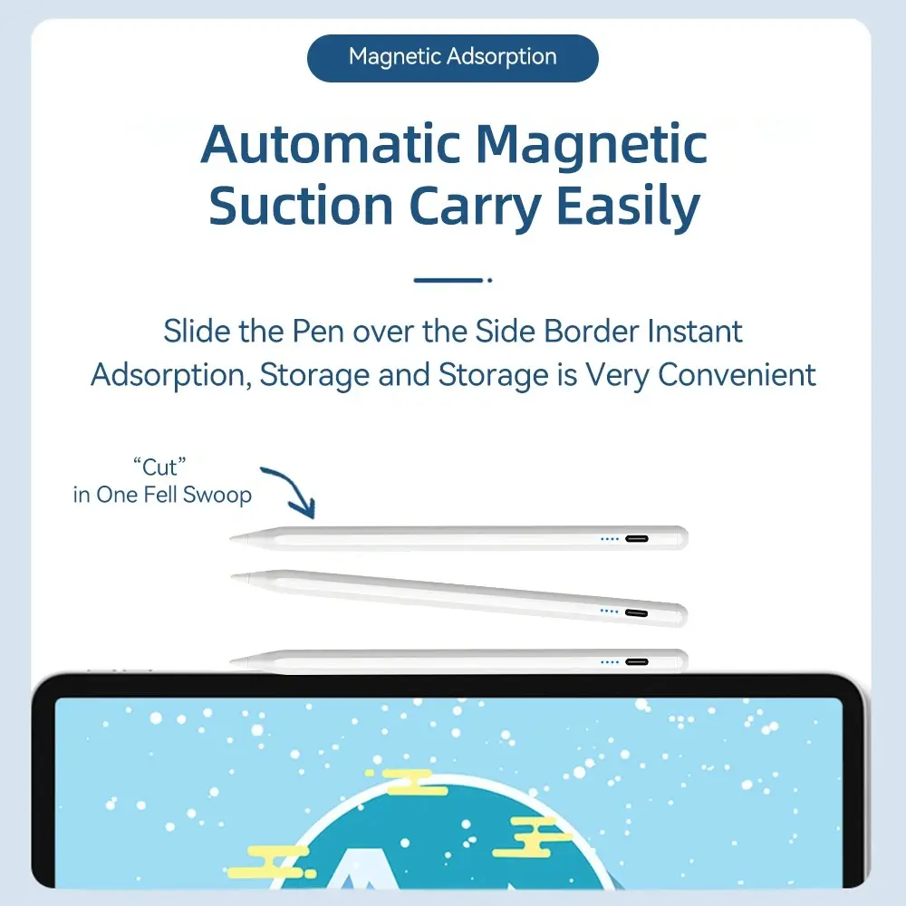 Universal Stylus Pen for iPhone Huawei iOS Android Tablets Phones Apple Pencil Compatible Fast Charging Pencil  Replaceable Nibs