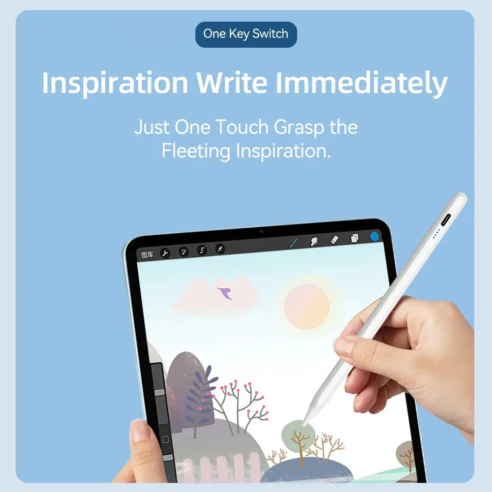 Universal Stylus Pen for iPhone Huawei iOS Android Tablets Phones Apple Pencil Compatible Fast Charging Pencil  Replaceable Nibs
