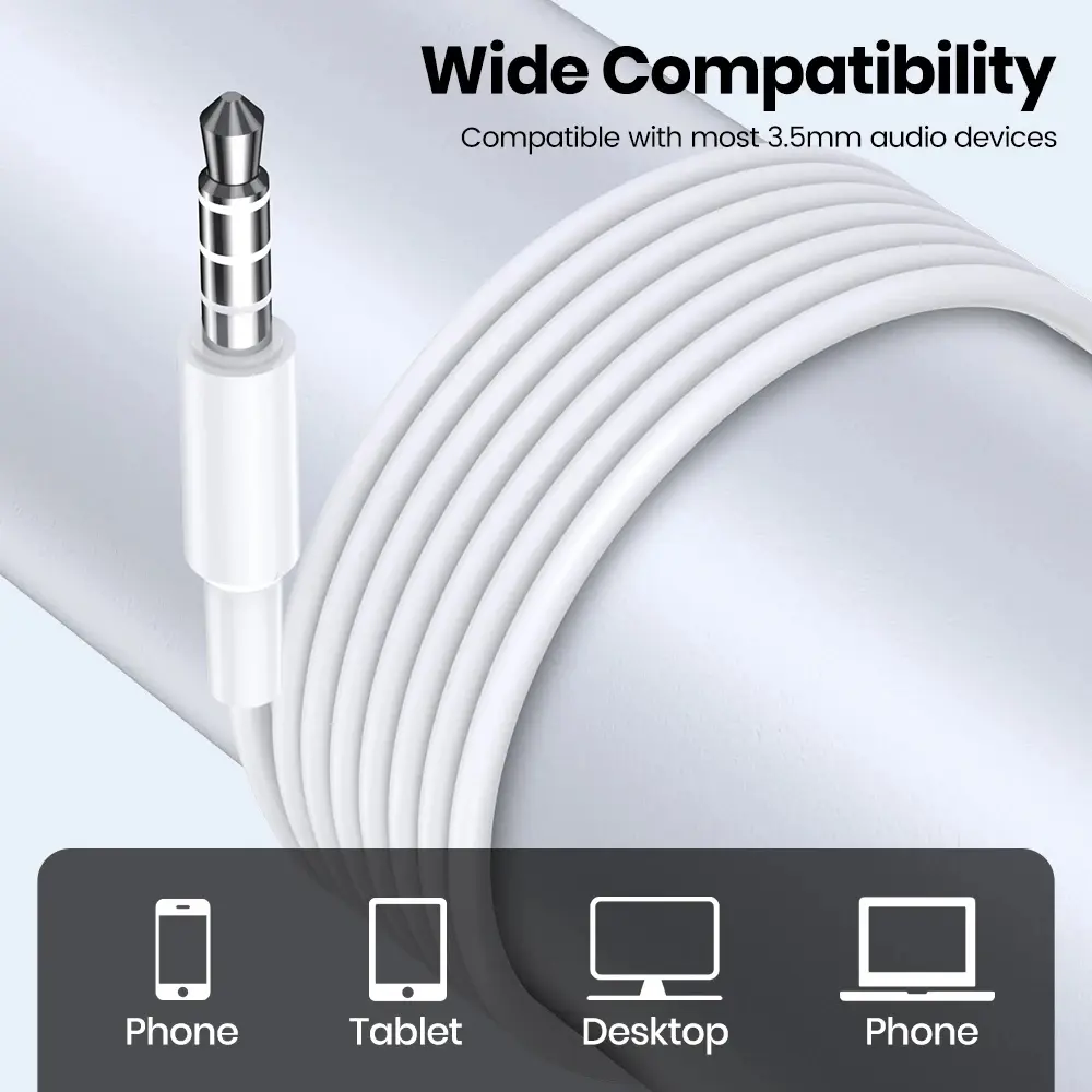 1/5/10PCS 3.5mm Universal Wired Headphones Comfortable stereo wired headphones For mobile phones, computers and more.