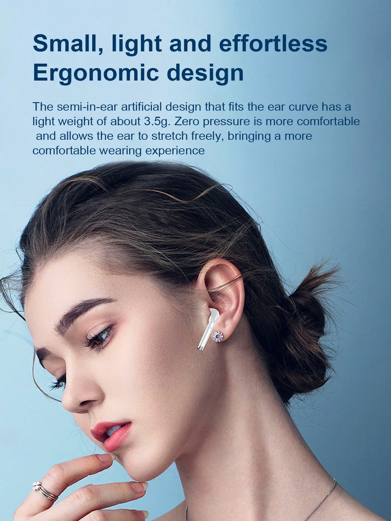 Wireless Bluetooth Earbuds HiFi Wireless Headset Microphone Noise Canceling Earbuds Sports Music Gaming Headset for iPhone