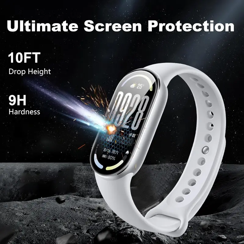 1-5PCS for Xiaomi Miband 10 Screen Protectors 9D Curved Full Coverage Anti-Scratch Protective Films for Mi Band 9 Watch Cover