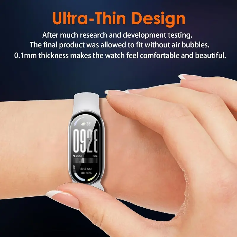 1-5PCS for Xiaomi Miband 10 Screen Protectors 9D Curved Full Coverage Anti-Scratch Protective Films for Mi Band 9 Watch Cover