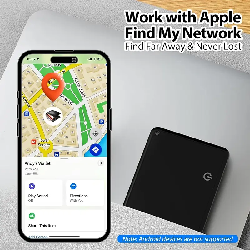 Wallet Tracker Card Wireless Charging Tracking Location Gps Locator Smart Tag For Iphone Apple Device Find My Airtag GPS Locator