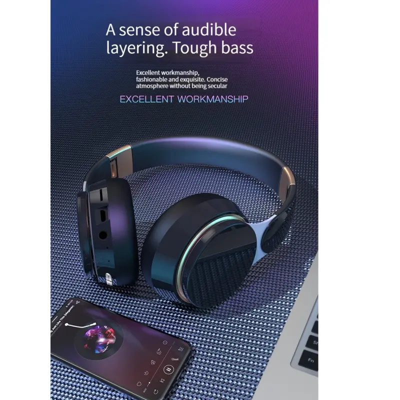 Xiaomi Headphone Wireless  Bluetooth Headset Earhphnoe Wireless Music Gaming Headset With Stereo Sound With Mic/3.5mm Audio Jack