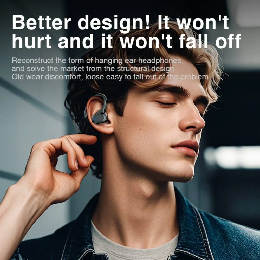 SP16 Bluetooth Wireless 5.4 Earphones Sport Earbuds Ear Hook HiFI Stereo Waterproof Headset With Mic TWS Headphone for Phone