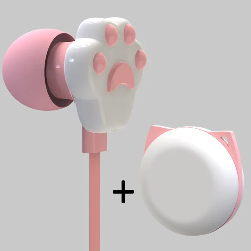 CHYI Cat Paw Music Earphones Stereo Hifi In Ear Earbuds Colorful Cheap Sports Headset In-ear 3.5mm Ear Bud For Ipod Iphone