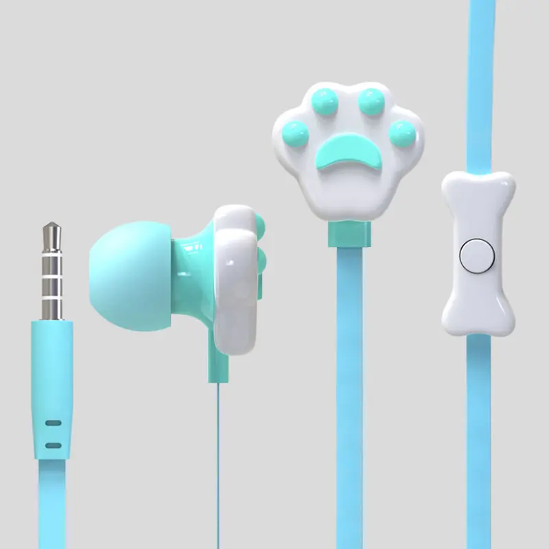 CHYI Cat Paw Music Earphones Stereo Hifi In Ear Earbuds Colorful Cheap Sports Headset In-ear 3.5mm Ear Bud For Ipod Iphone