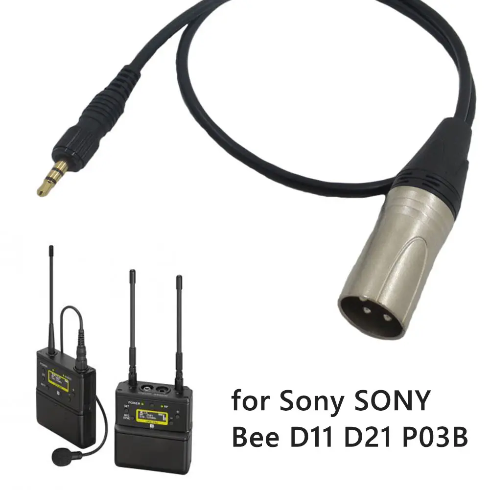 3.5mm Audio Plug XLR 3 Pin for Sony UWP D11 D21 P03B Sound Recording Equipment Recording Wireless Microphone Accessories