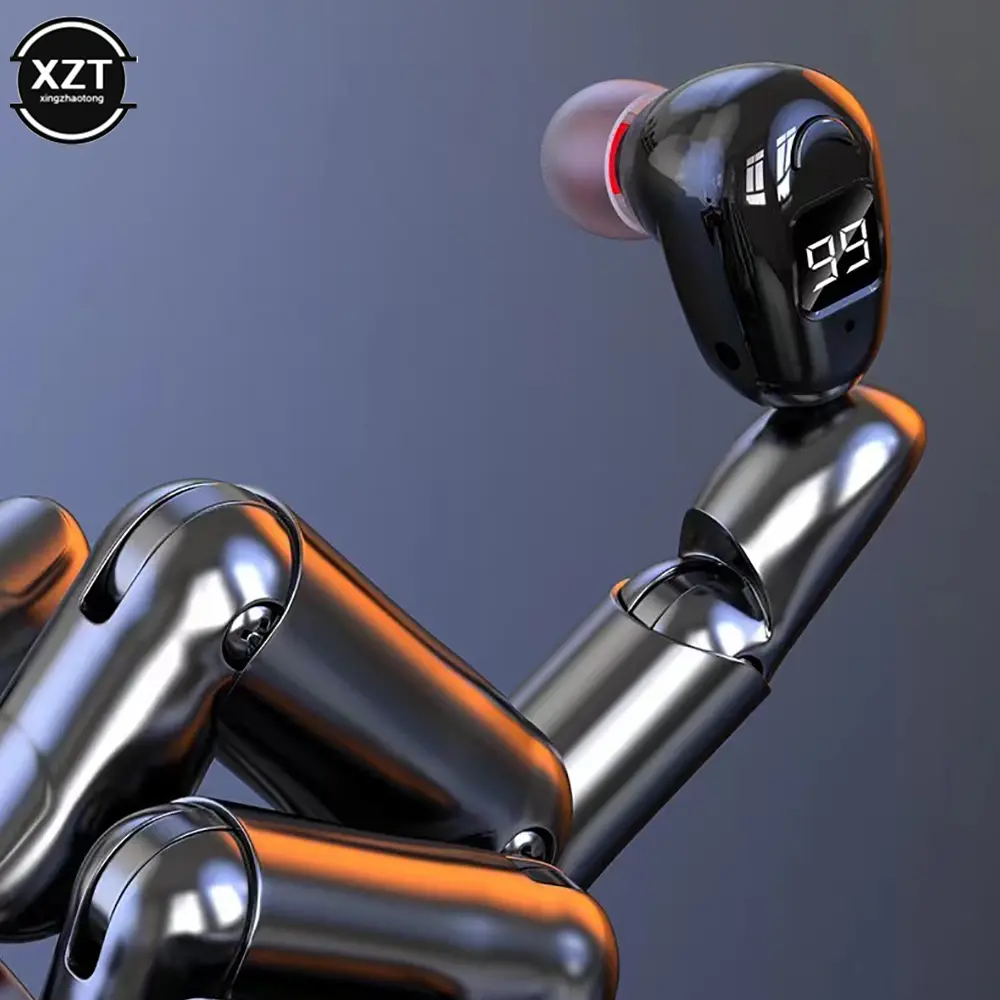 TWS Bluetooth-compatible Earphone Mini in Ear Sport With Mic Handsfree Digital  Headset Earbuds for All Phone For Samsung Huawei