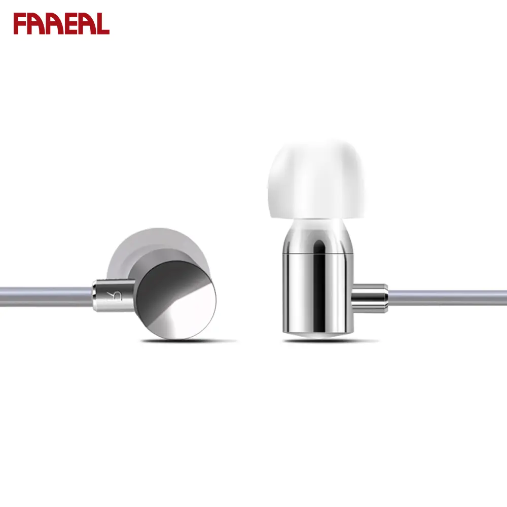 FAAEAL Poppy Earphones Stereo Bass HiFi Tuning Music Earbuds Dynamic Metal Headphones 3.5mm Running Sports Gaming Wired Headsets