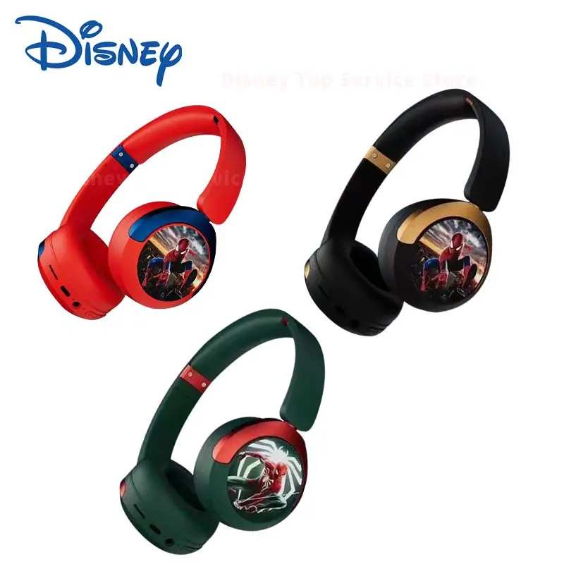 Disney Headphones Wireless Bluetooth Foldable Headsets Stereo Sound Laptop Earphones for Spider Man Kids Anime Cartoon KA506