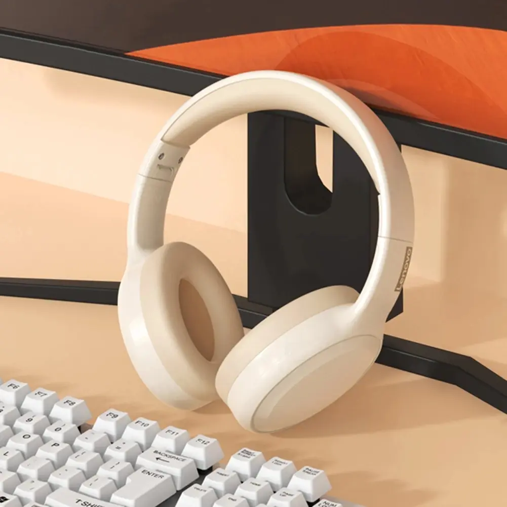 Lenovo TH30 Wireless Bluetooth Headphones with Headwear Earmuffs, Sports Earphones, Esports Games with Microphone