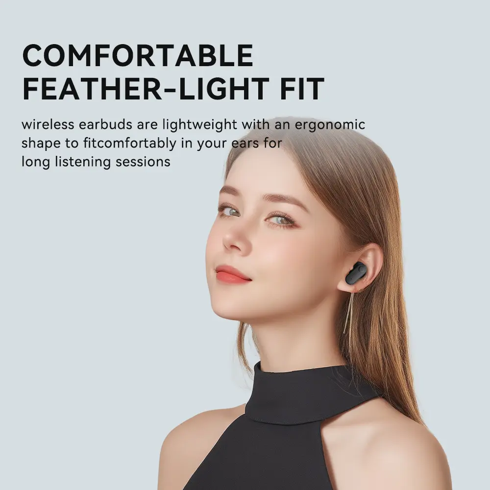 Sansui W97 Ture Wireless Earbuds Invisible In-Ear Bluetooth 5.4 Earphones Noise Cancelling Sport Headsets with Mic Ear Buds