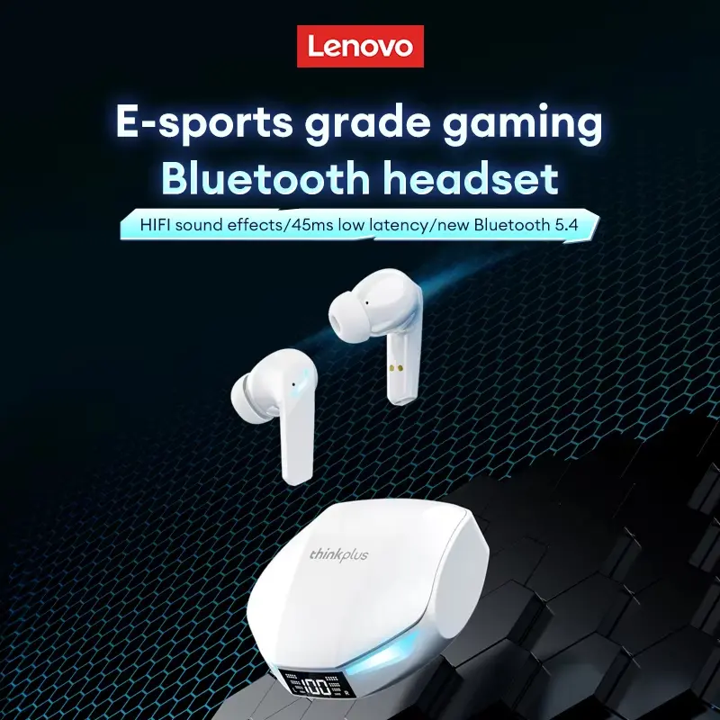 Lenovo XT53 Wireless Upgrade Bluetooth 5.4 Earphones Ultra Long Endurance Low Latency Gaming Headset LED Digital Display Earbuds