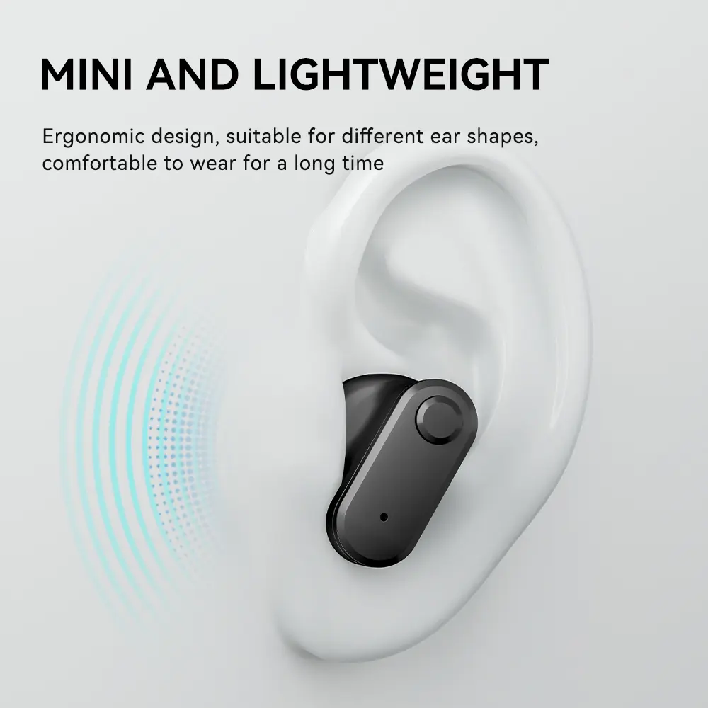 Sansui W97 Ture Wireless Earbuds Invisible In-Ear Bluetooth 5.4 Earphones Noise Cancelling Sport Headsets with Mic Ear Buds