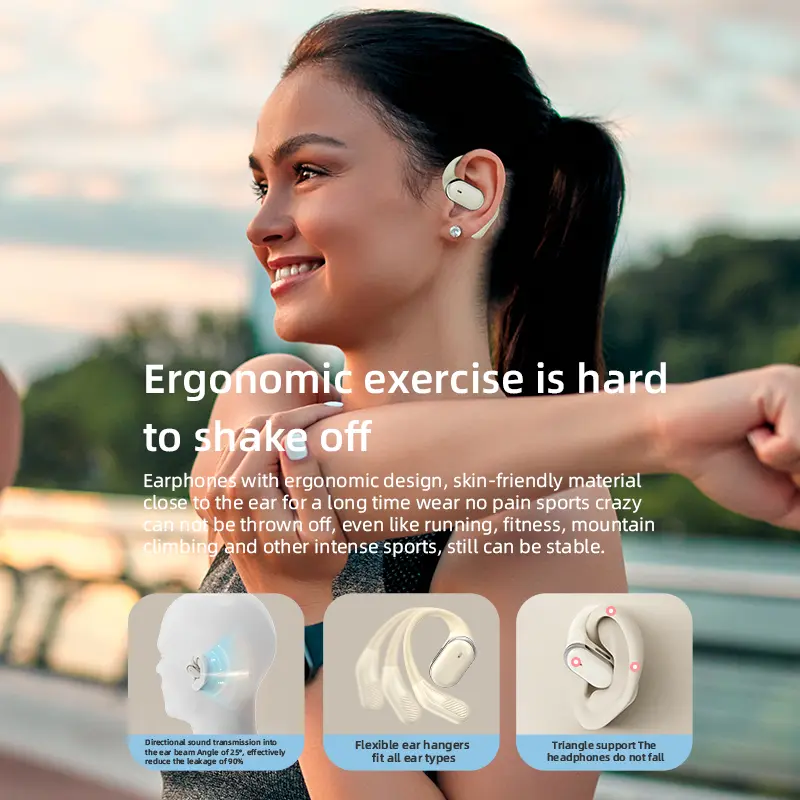 Original T6 OWS Earhook Earphones Bluetooth 5.4 Low Latency Gaming Sport Headset HiFi Stereo Noise Reduction Earbuds for Workout