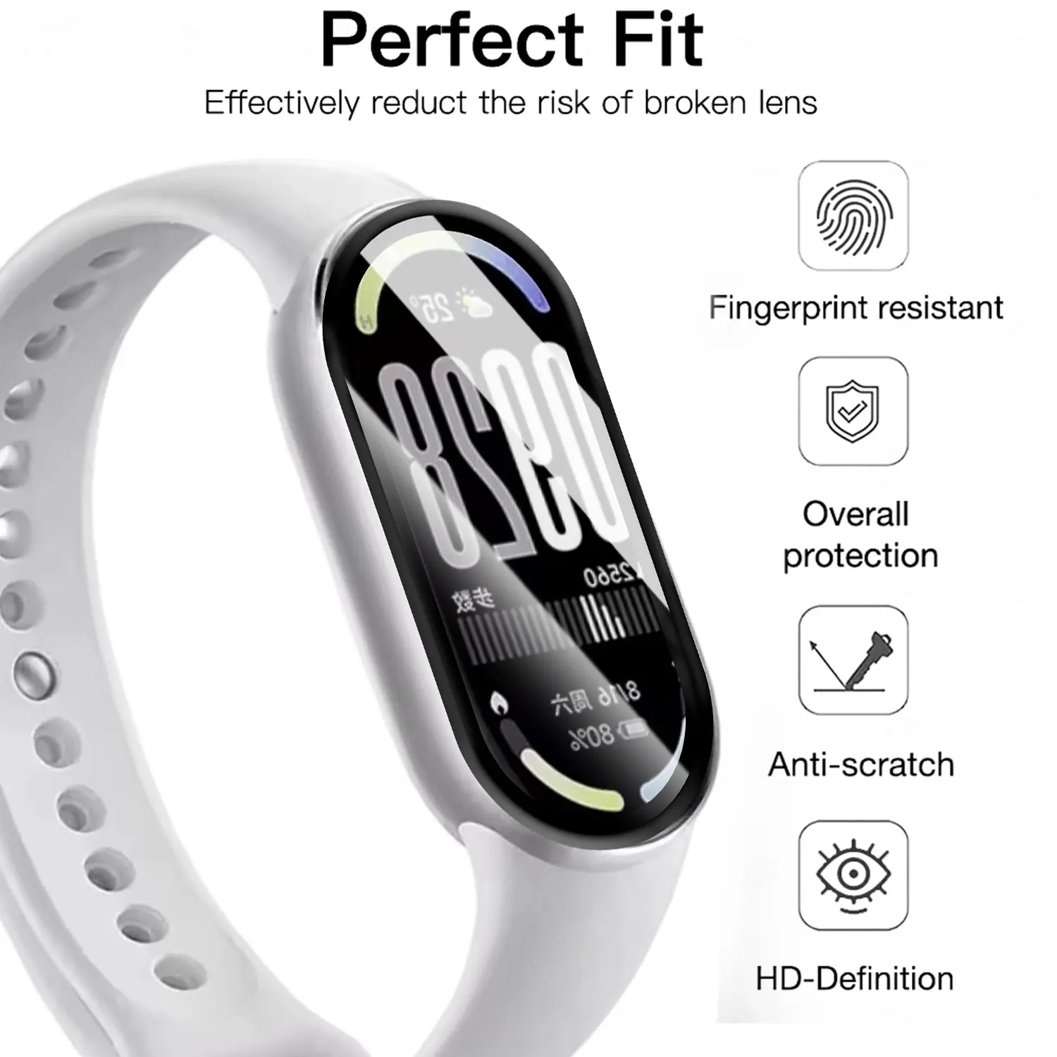 3D Screen Protector for Xiaomi Band 10 Anti-scratch Film Full Coverage HD Protective Film For MiBand 10 (Not Glass) Accessories
