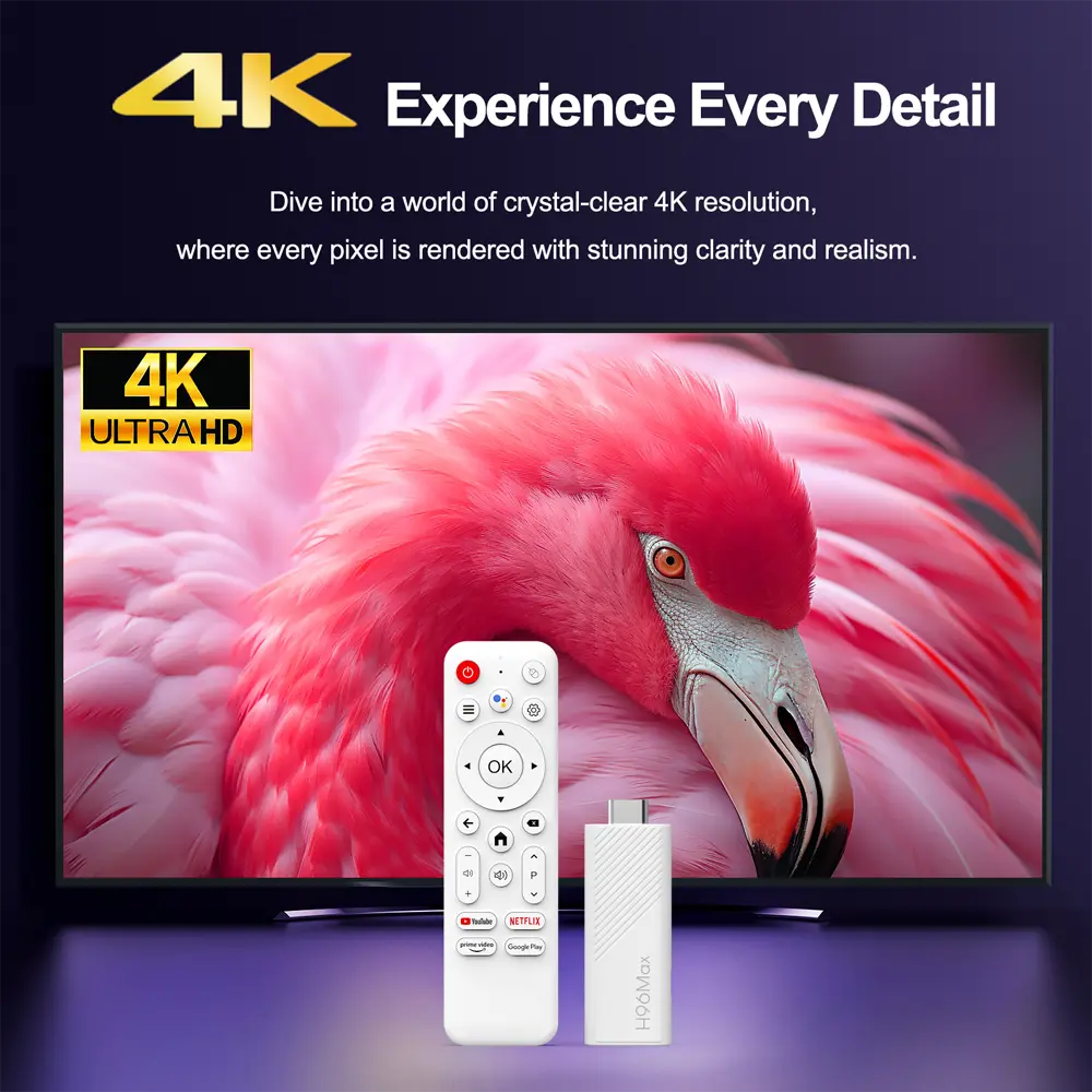 H96 Max H313 Android TV Stick Allwinner Quad Core 4K HDR Wifi6 Voice Assistant 2GB 16GB Game Media Player Smart TV Box