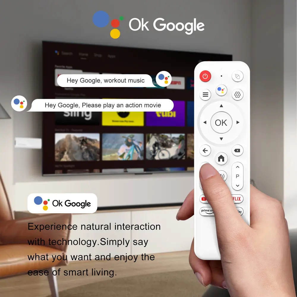 H96 Max H313 Android TV Stick Allwinner Quad Core 4K HDR Wifi6 Voice Assistant 2GB 16GB Game Media Player Smart TV Box
