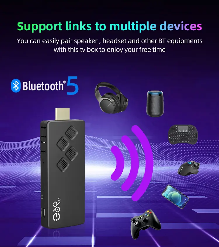 Global Version G96 TV Stick 8K Android13 Portable Streaming Media 2GB 16GB Multi Language TV Dongle Allwinner H313 Quad Core