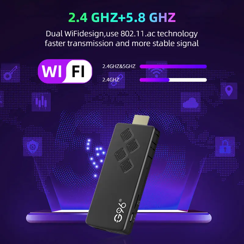 Global Version G96 TV Stick 8K Android13 Portable Streaming Media 2GB 16GB Multi Language TV Dongle Allwinner H313 Quad Core