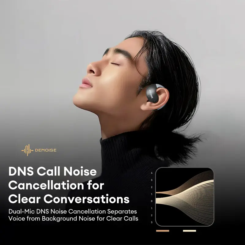 Choice Original Philips TAT2708 Wireless Bluetooth Earphones ENC Noise Cancelling Game Headset Waterproof Sport Stereo Earbuds