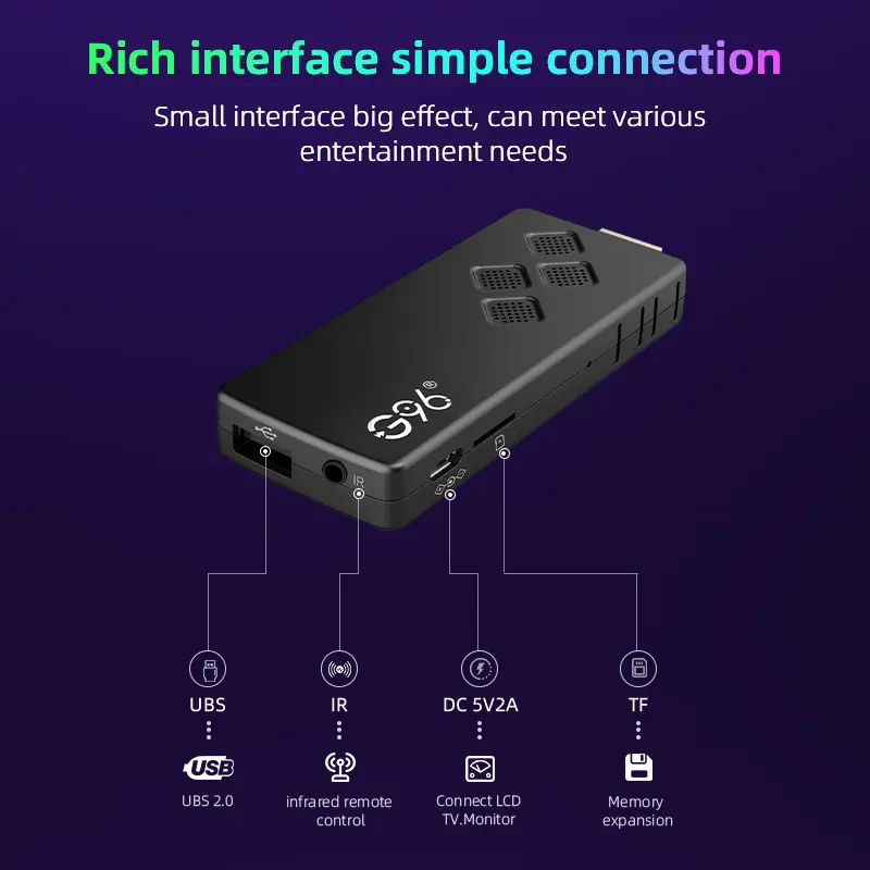 Global Version G96 TV Stick 8K Android13 Portable Streaming Media 2GB 16GB Multi Language TV Dongle Allwinner H313 Quad Core