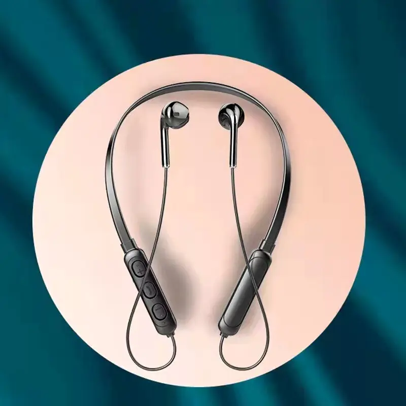 New Style Sports Earphone Hanging Neck Wireless Bluetooth Headset Headphones Binaural Running Mini Neck-Hanging Music Earplugs