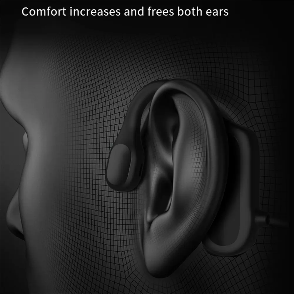 Bluetooth 5.2 Earphones Ear Hook Headphones TWS Wireless Headsets 360 Bend Arbitrarily Noise Reduction Earbuds for Phone